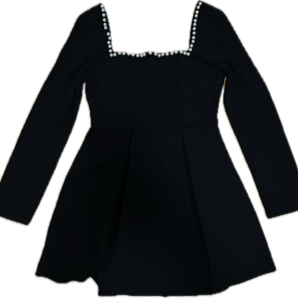 Elegant Black Long Sleeve Dress